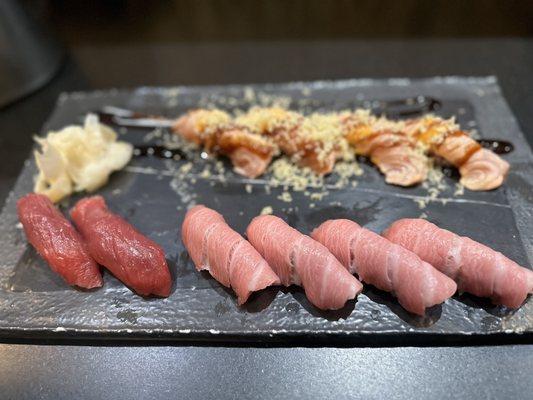 Maguro (Polynesia), Toro, Aburi Salmon (original preparation)