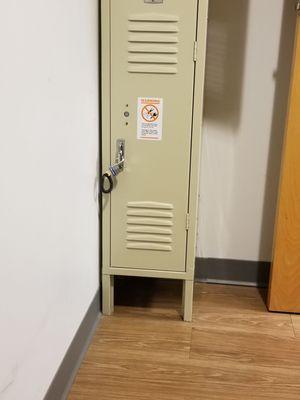 You get a private locker with a lock and key.