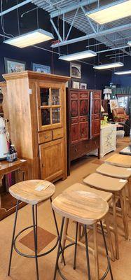 West Elm barstools for a steal.