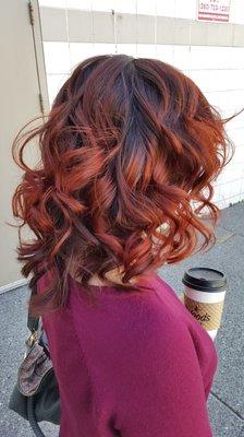 Red Violet to Copper color melt