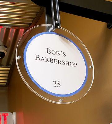 Barbershop sign in their new location. (12/4/2019)