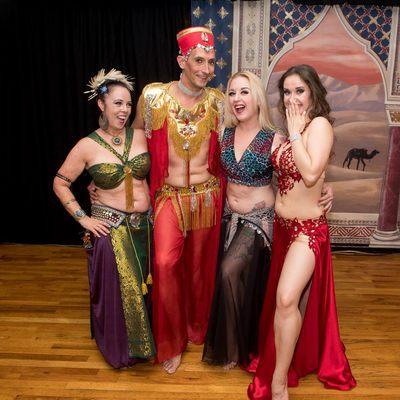 Egyptian bellydance group performing in the July hafla.