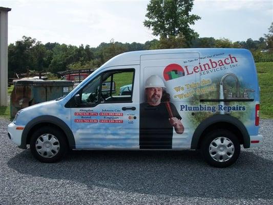 One of  Leinbach Services Inc. Plumbing  vans