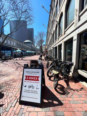 E-Bike and E-Scooter Sales, Rentals, Repairs.  Faneuil Hall, Boston.