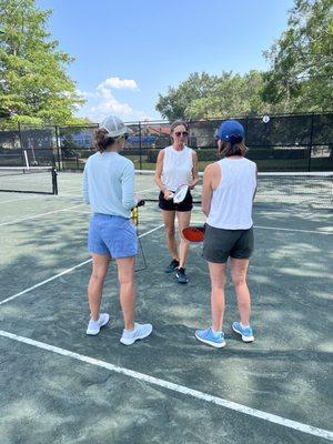 Pickle ball lesson