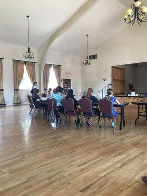 The community room that the 4H offered their cake decorating class in.