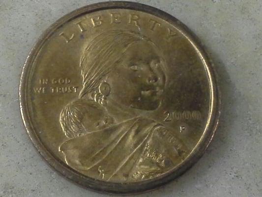 THIS A ONE DOLLAR USA COIN. that the cashier said they don't take.IT IS A SHAME THAT SHE SAID THAT HERE IN PATERSON NJ.