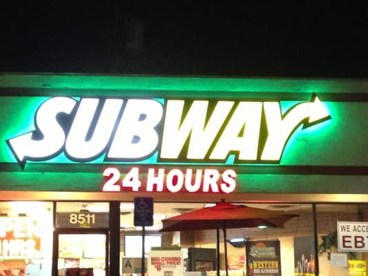 24 Hours open - Subway Sandwiches, Salads & Catering