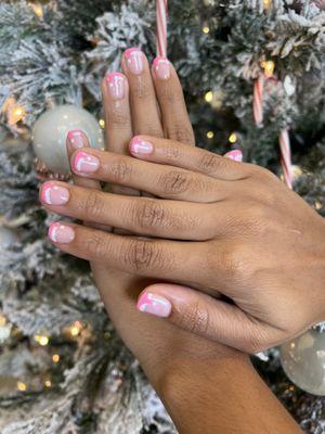 Gel Nails with Santa French