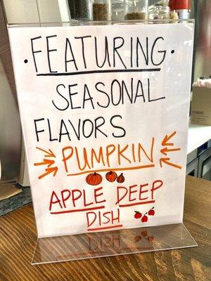 Seasonal flavors for fall