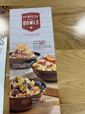 Specialty meal bowls