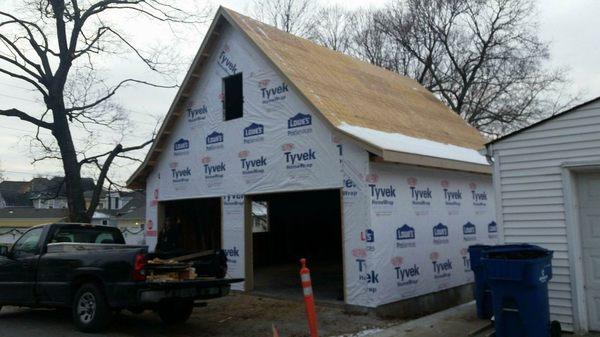 This is a garage that we framed for a client.