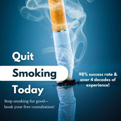 Ready to quit smoking for good, no matter how long or how much you've smoked?  Call today & schedule your free consultation!