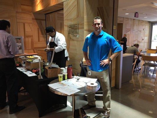 Working corporate wellness with our cafeteria staff and promoting healthy meals at Johnson & Johnson.