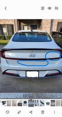 trunk repainted and no Sonata/Hybrid logo