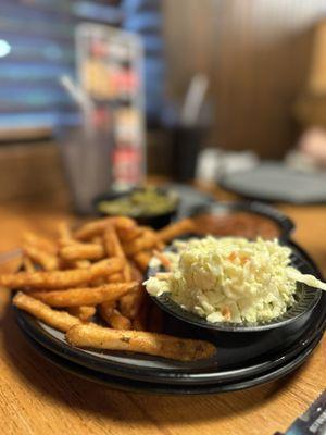 Sides Coleslaw Seasoned FriesFries Baked Beans Green Beans