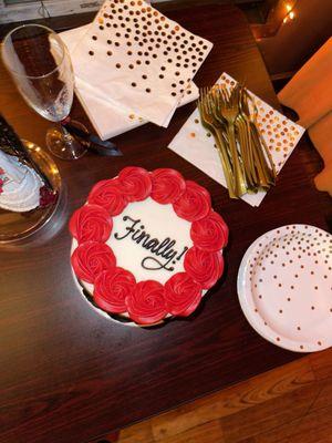 Wedding couple and Sweet Red Velvet Cake!!