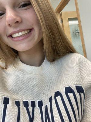 Just got her braces off!!