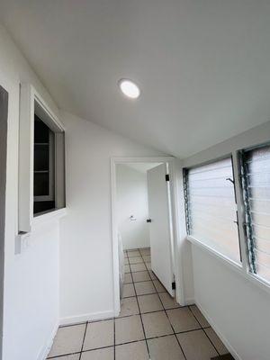 New recessed lighting.