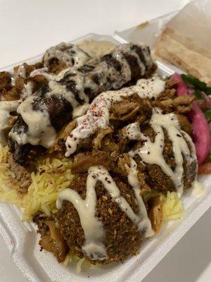 Sam's Combo w/ extra order of falafel and pita