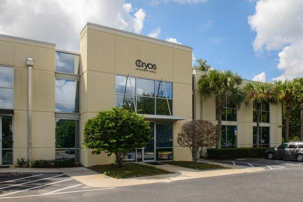 The front door of the Cryos Sperm Bank in sunny Orlando