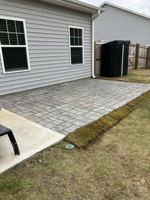 Paver patio installation