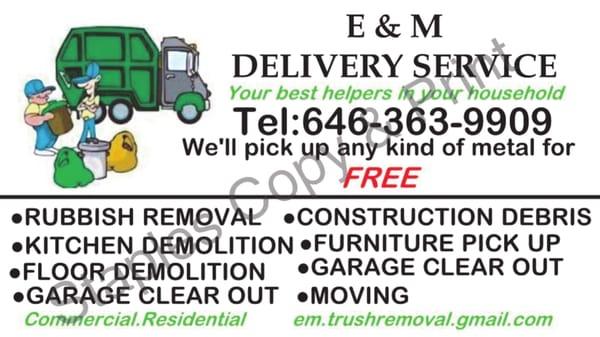 E&M Rubbish Waste Removal