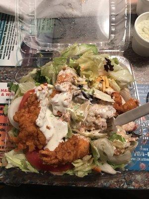 The best salad in NC!  Bufallo tender salad with ranch.