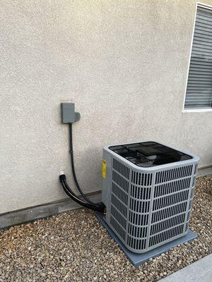 High efficiency heat pump installation