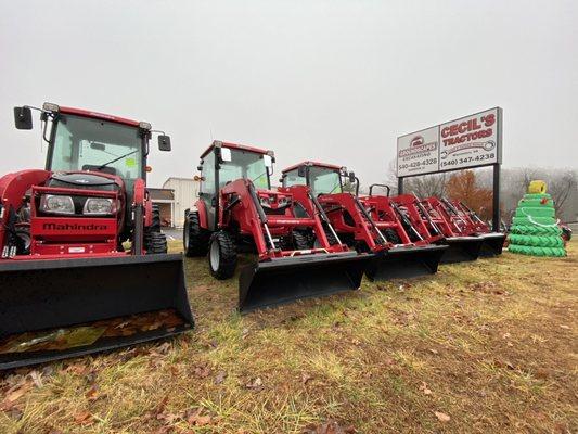 Start your week off high atop a Mahindra Tractor! With our cab units, no matter the weather, its always a warm 75 degrees!