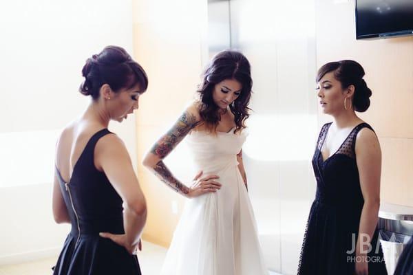 Jen's wedding at Levi's stadium! Beautiful wedding. Loving those updos!