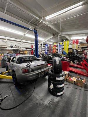 One stop shop! Ordered new tires for a mount balance and alignment