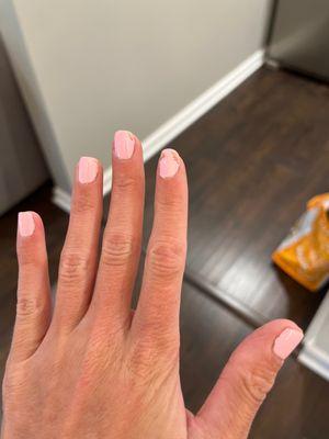 Chipping less than 24 hours from the manicure