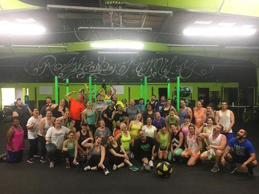 The most recent blacked out neon Friday night workout!