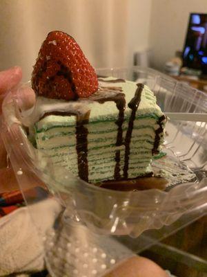 Matcha crepe cake