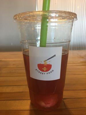 $4 Strawberry Lychee Tea. Not too sweet. Charlie's Street Food- new ownership/ stall