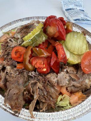 Philly cheesesteak salad.  Really good!!