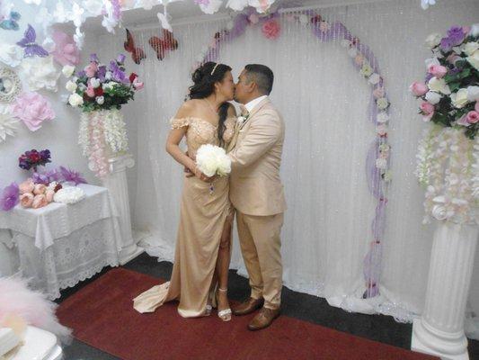 Small and beautiful decorated wedding chapel perfect  for up to 8 guests.