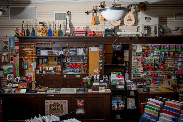 Accessories of all kinds at the Old Town School Music Store