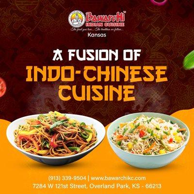 Delve in the tangy flavors of Indo-Chinese 
cuisine only at Bawarchi Biryanis Kansas!