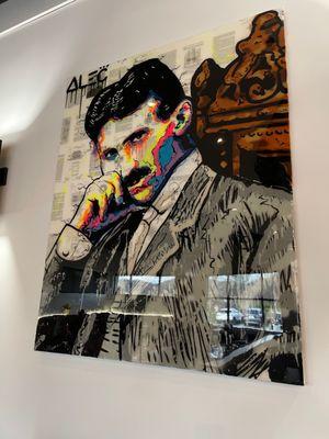 So cool  Art piece on Nikola Tesla