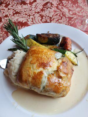 Salmon wellington was absolutely delicious!