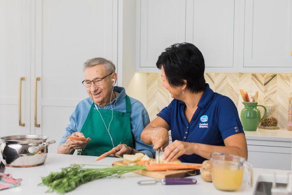 Engaging your loved ones is an important part of Comfort Keepers senior home care services.