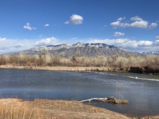 Sandia Mountains.  Just up the road from Ex Novo brewery.