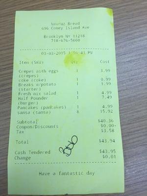 Original Receipt