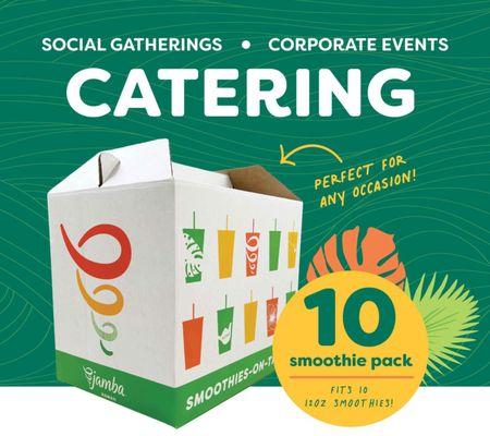 Smoothie packs for social gatherings and corporate events