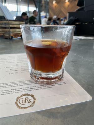 Vieux Carre cocktail. Mighty fine for an airport!