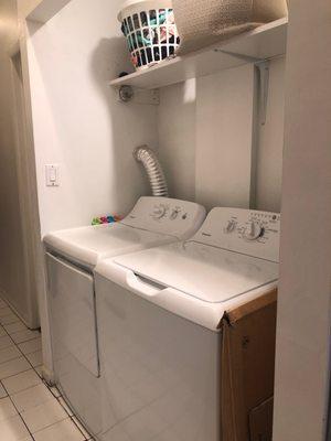 Newly updated washer & dryer