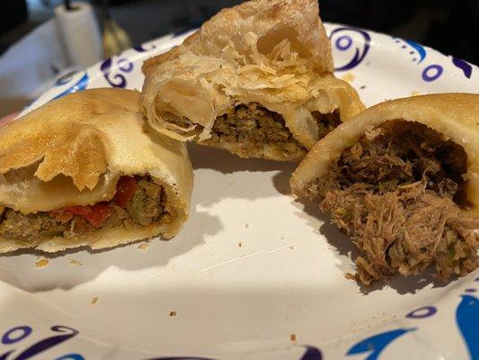 Argentinian Empanada, Venezuelan Empanada, and Beef Pastry.