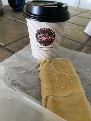 Café con leche with Cuban toast with a little too much butter but it all depends who's spreading the butter, overall delish!